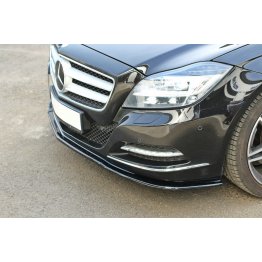 Накладка сплиттер на передний бампер на Mercedes CLS W218